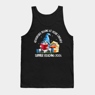 Adventure Begins At Your Library Summer Reading 2024 Gnome Tank Top